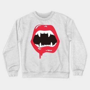 Bloody Bite: Vampire Fangs Dripping With Horror Crewneck Sweatshirt